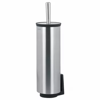 Brabantia ReNew tualeto šepetys su laikikliu, matinis plienas, montuojamas ant sienos arba pastatomas, keičiama šepetėlio galvutė
