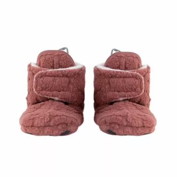 Lodger Slipper Folklore Fleece kūdikių šlepetės, 12-18 mėnesių, raudonmedžio spalvos