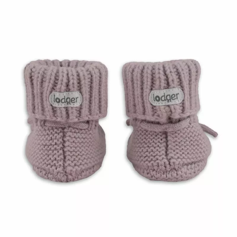 Lodger Slipper Merino vilnos kūdikių šlepetės, rožinės, 6-12 mėn.