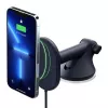 iOttie Velox magnetinis belaidis įkroviklis su prietaisų skydelio ir priekinio stiklo laikikliu - 7,5W Qi greitasis įkrovimas, suderinamas su MagSafe, juodas