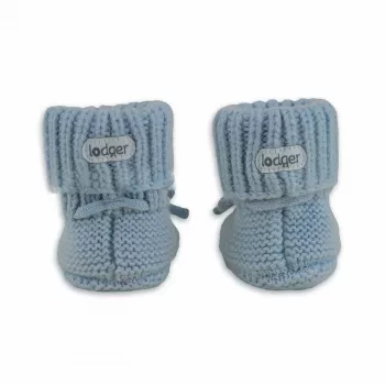 Lodger Slipper Merino vilnos kūdikių šlepetės, Blue Fogg, 6-12 mėnesių