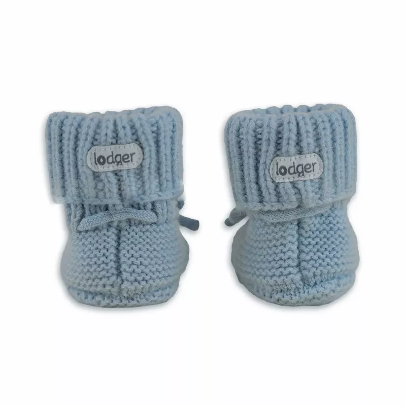 Lodger Slipper Merino vilnos kūdikių šlepetės, Blue Fogg, 6-12 mėnesių