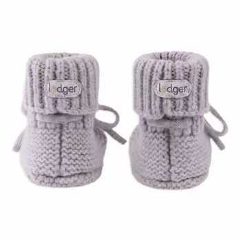 Lodger šlepetės kūdikiams iš merino vilnos, Stone, 0-6 mėn.
