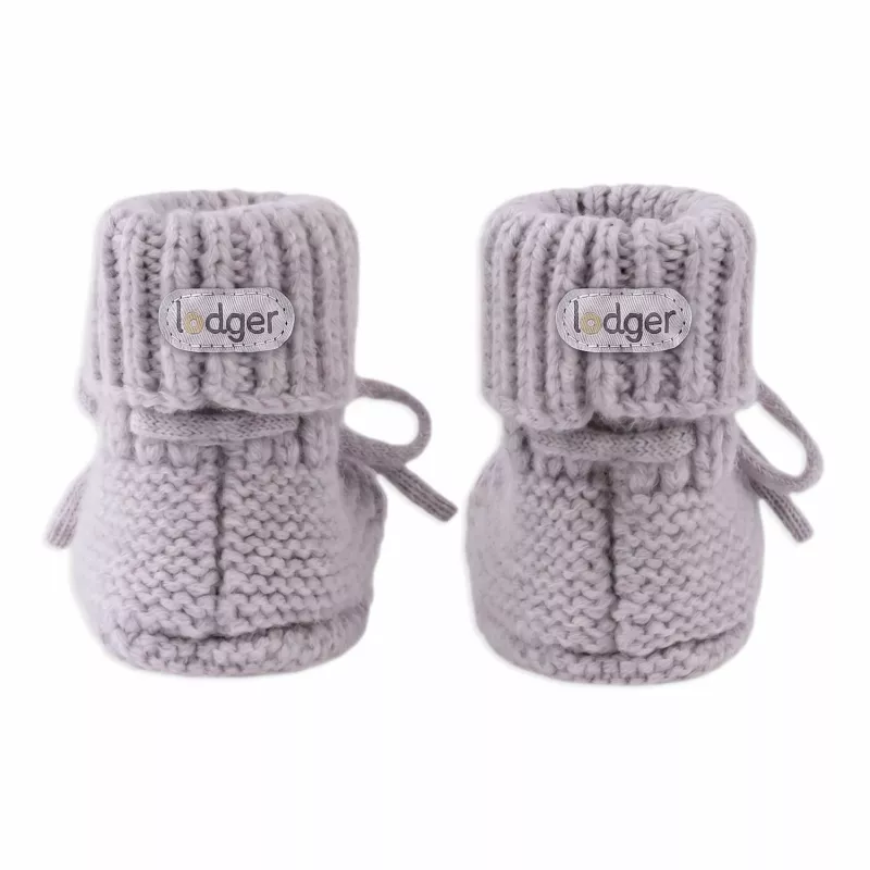 Lodger šlepetės kūdikiams iš merino vilnos, Stone, 0-6 mėn.