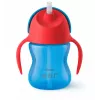 Philips AVENT šiaudelių puodelis su lanksčiu šiaudeliu, 200 ml, 9 mėn.+, mėlynas