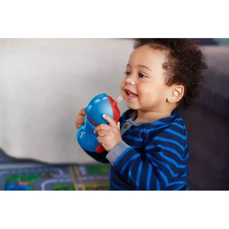Philips AVENT šiaudelių puodelis su lanksčiu šiaudeliu, 200 ml, 9 mėn.+, mėlynas