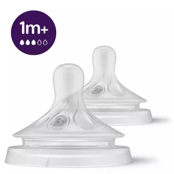 Philips Avent Natural Response silikoniniai žindukai vidutinio srauto 1M+ (2 vnt.)