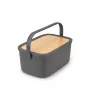 Brabantia Roll Top duonos dėžė, matinė tamsiai pilka, 2 kepalų talpa, plieninė
