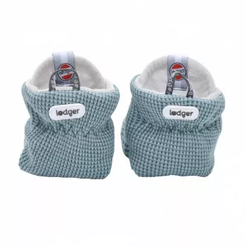 Lodger Slipper Ciumbelle medvilniniai kūdikių šlepetės, 3-6 mėnesių, Ocean