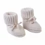 Lodger Slipper Folklore merino vilnos kūdikių šlepetės, beržo spalvos, 0-6 mėnesių