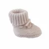 Lodger Slipper Folklore merino vilnos kūdikių šlepetės, beržo spalvos, 0-6 mėnesių