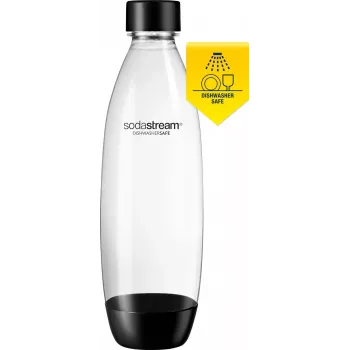 SodaStream Fuse 1L PET gazuoto vandens butelis, 2 vnt., permatomas, tinka plauti indaplovėje