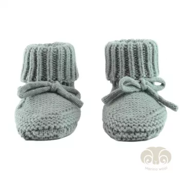 Lodger Slipper Folklore merino vilnos kūdikių šlepetės, šilko spalvos, 0-6 mėn.