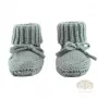 Lodger Slipper Folklore merino vilnos kūdikių šlepetės, šilko spalvos, 0-6 mėn.