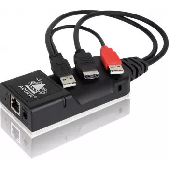 ADDER ALIF101T-HDMI KVM per IP siųstuvas - HDMI, USB, garso, Cat5e/Cat6/Cat7, 2560x1600@60Hz, juodas aliuminis
