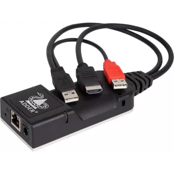 ADDER ALIF101T-HDMI KVM per IP siųstuvas - HDMI, USB, garso, Cat5e/Cat6/Cat7, 2560x1600@60Hz, juodas aliuminis
