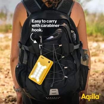 Aqiila Powerbird BS10 saulės energijos bankas 10000 mAh juodas ir oranžinis