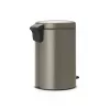 Brabantia NewIcon 12L pedalų šiukšliadėžė, platininė