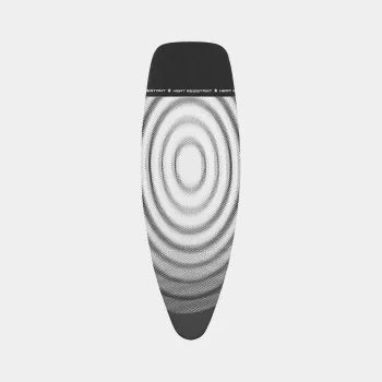 Brabantia lyginimo lentos užvalkalas Titan Oval, 135 x 45 cm, D dydis, 8 mm paminkštinimas, medvilninis viršus su putomis, metalinės pilkos spalvos