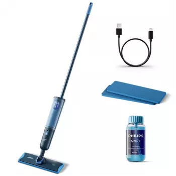 Philips OneUp Series 3000 belaidis elektrinis kietų grindų valymo įrenginys, tamsiai mėlynas