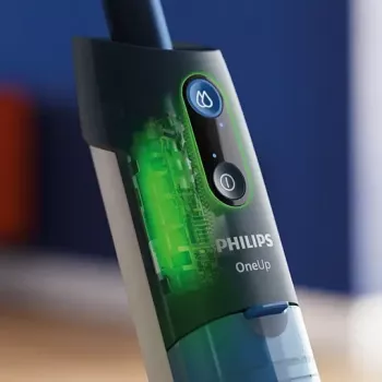 Philips OneUp Series 3000 belaidis elektrinis kietų grindų valymo įrenginys, tamsiai mėlynas
