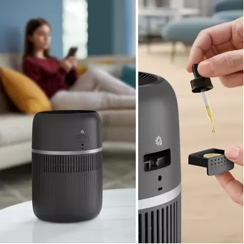 Philips 4000 serijos drėkintuvas HU4210/03 - NanoCloud garinamasis, 300 ml/h, 2L bakas, anglies pilkos spalvos