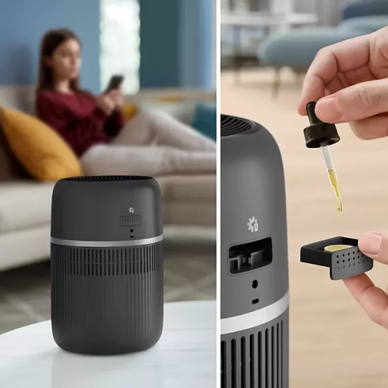 Philips 4000 serijos drėkintuvas HU4210/03 - NanoCloud garinamasis, 300 ml/h, 2L bakas, anglies pilkos spalvos