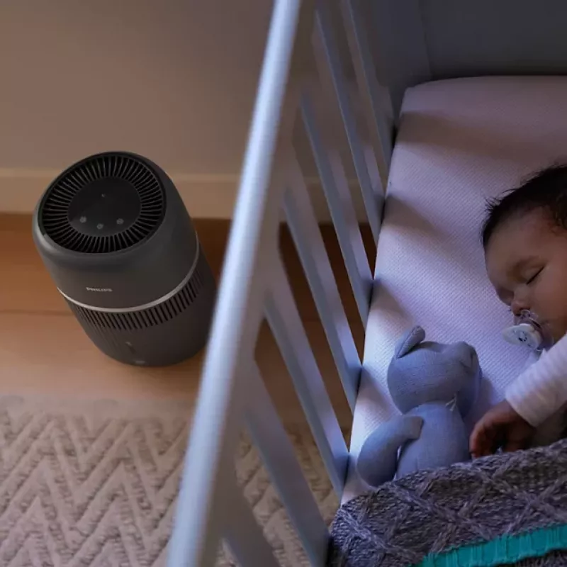 Philips 4000 serijos drėkintuvas HU4210/03 - NanoCloud garinamasis, 300 ml/h, 2L bakas, anglies pilkos spalvos