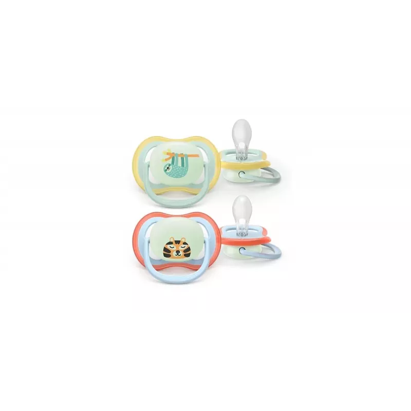 Philips Avent Ultra Air Night žindukas 0-6 mėn., 2 vnt., švytintis tamsoje, neutralus