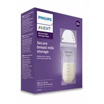 Philips AVENT motinos pieno laikymo maišeliai 180 ml, 25 vnt. pakelis