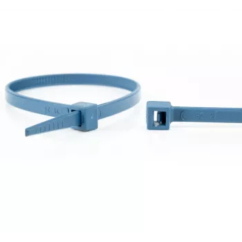 WKK 150226671 Metalu aptinkamas kabelių raištis 370 x 4,8 mm Mėlynas (100 vnt.)
