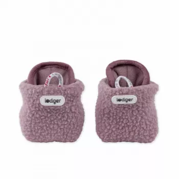 Lodger Slipper Teddy kūdikių šlepetės, rožinės, 0-3 mėn., neslystančios, flisinės, unisex