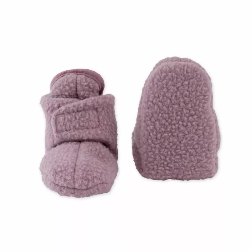 Lodger Slipper Teddy kūdikių šlepetės, rožinės, 0-3 mėn., neslystančios, flisinės, unisex