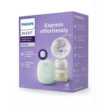 Philips Avent vienkartinis elektrinis krūties siurblys su 125 ml buteliuku
