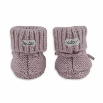 Lodger Slipper Merino vilnos kūdikių šlepetės, rožinės, 0-6 mėn.