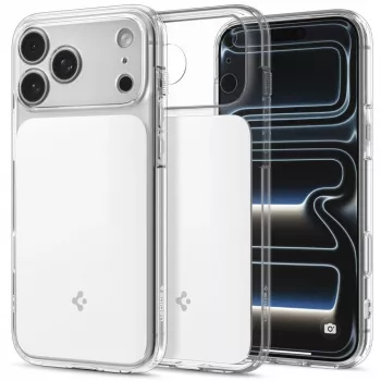 Spigen Ultra Hybrid T MagSafe dėklas iPhone 17 Pro / 18 Pro - Blizgiai baltas