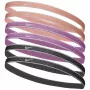 Nike Swoosh Sport Metallic plaukų raiščiai, 6 vnt. – persikų, rožinės, pilkos spalvos