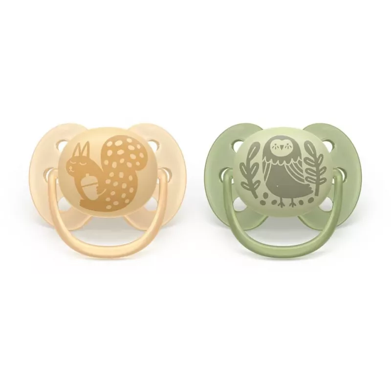 Philips Avent Ultra Soft DECO žindukas 6-18 mėnesių, 2 vnt., pilkas