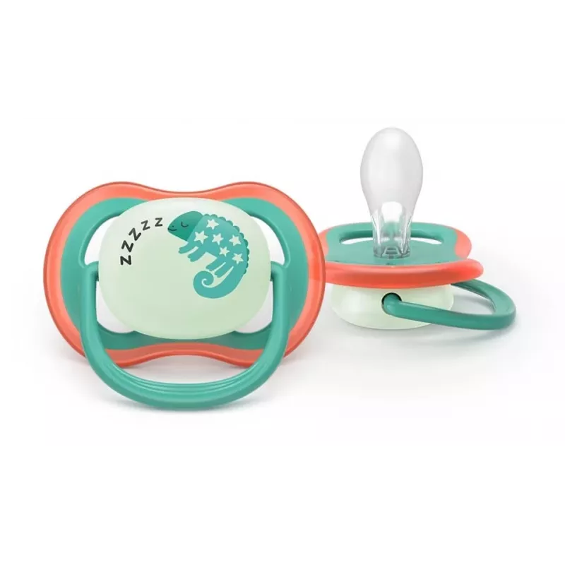 Philips Avent Ultra Air Night žindukas 6-18 mėn., 2 vnt., berniukui, šviečiantis tamsoje
