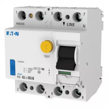 Eaton PXF-63/4/003-B liekamosios srovės grandinės pertraukiklis, 63 A, 4 polių, 30 mA, B tipo 300302