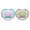 Philips Avent Ultra Air žindukas 0-6 mėn., 2 vnt., mergaitėms rožinis/violetinis, SCF085/24