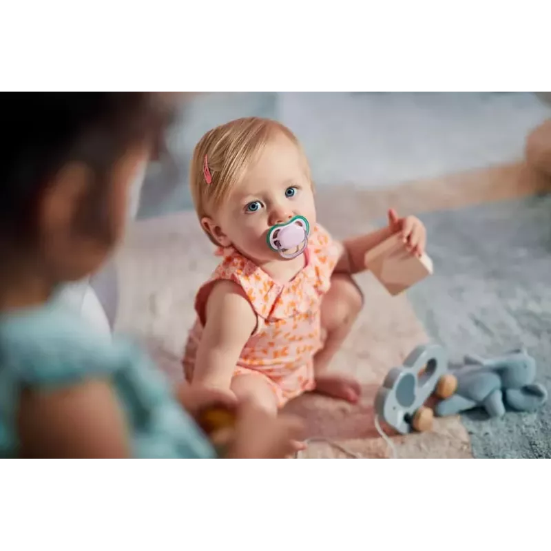 Philips Avent Ultra Air žindukas 0-6 mėn., 2 vnt., mergaitėms rožinis/violetinis, SCF085/24