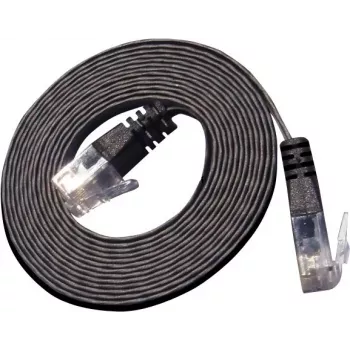 Wirewin Triotronik PKW-SLIM-KAT6 10.0 SW - 10m Cat6 U/UTP plonas eterneto tinklo kabelis, RJ45 vyriškas-vyriškas, juodas