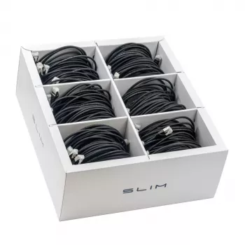 Wirewin SLIM-LS-K6A 1.0 BK 90 Cat6A U/FTP plonas eterneto tinklo kabelis, 1,0 m, juodas, 90 vienetų paketas