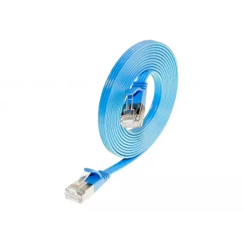 Wirewin Triotronik Cat6 U/FTP plonas Ethernet tinklo kabelis, 10 m, mėlynas PKW-STP-SLIM-KAT6 10.0 BL