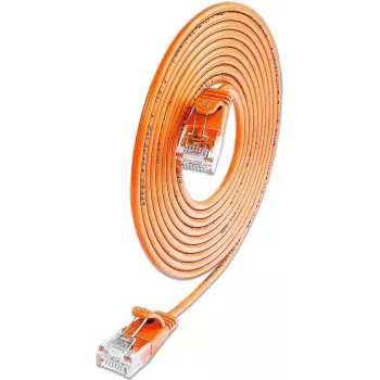Wirewin SLIM KAT6A 10 Gigabit plonas tinklo kabelis apvalus U/UTP Ø3.6mm oranžinis 0.15m (SLIM-L-UU-K6A 0.15 OR)