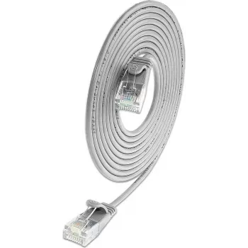 Wirewin SLIM KAT6A 10 Gigabit šviesinis pataisas apvalus, U/UTP, Ø 3,6 mm, pilkas (SLIM-L-UU-K6A 1.0)