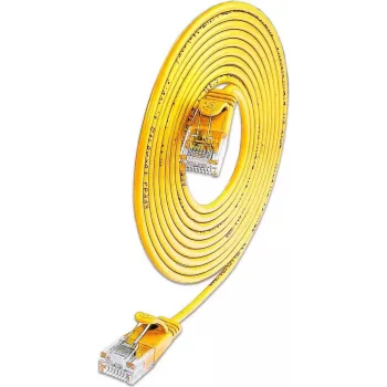Wirewin SLIM KAT6A 10 Gigabit šviesinis pataisas apvalus, U/UTP, Ø 3,6 mm, geltonas (SLIM-L-UU-K6A 1.5 YE)