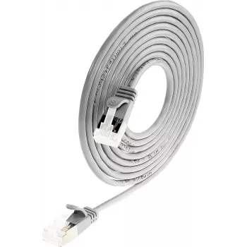 Wirewin Šviesus tinklo kabelis apvalus U/FTP Cat 6a pilkas 3,0m plonas lankstus plonas PoE PKW-LIGHT-STP-K6A 3.0