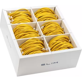 Wirewin SLIM-LS-K6A 2.0 YE 60 - Cat6A U/FTP plonas Ethernet tinklo kabelis, 2m, geltonas, 60 vnt. pakuotė